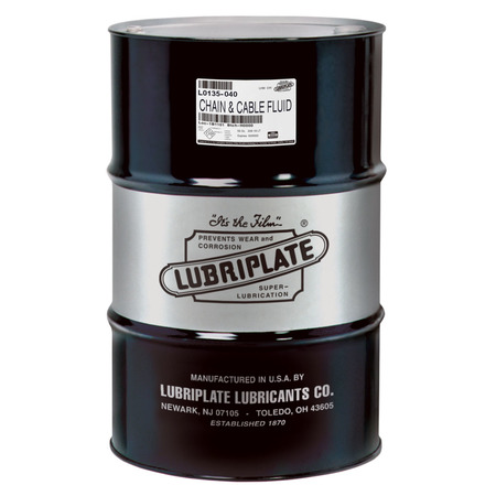 LUBRIPLATE Chain & Cable Fl., Drum, Multi-Purpose Penetrating Lubricating, Cleansing Fluid - Aerosol L0135-040